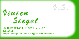 vivien siegel business card